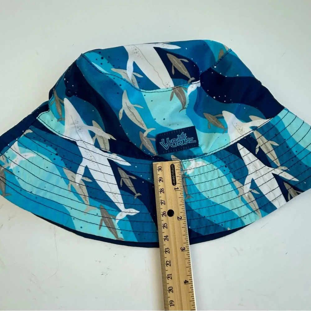 NEW UV Skinz Reversible Blue Shark Bucket Hat UPF50+ Vacation Boys SZ 6 Unisex